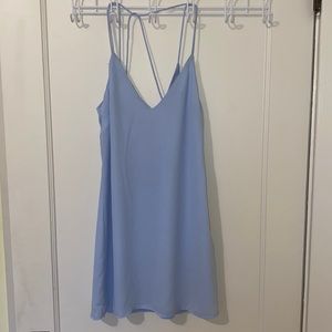 Light Blue Short Dress with Strappy back